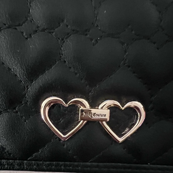 Juicy Couture Women’s Single Gusset Flap Clutc - Black Quilted Women's Wallet - Picture 6 of 12